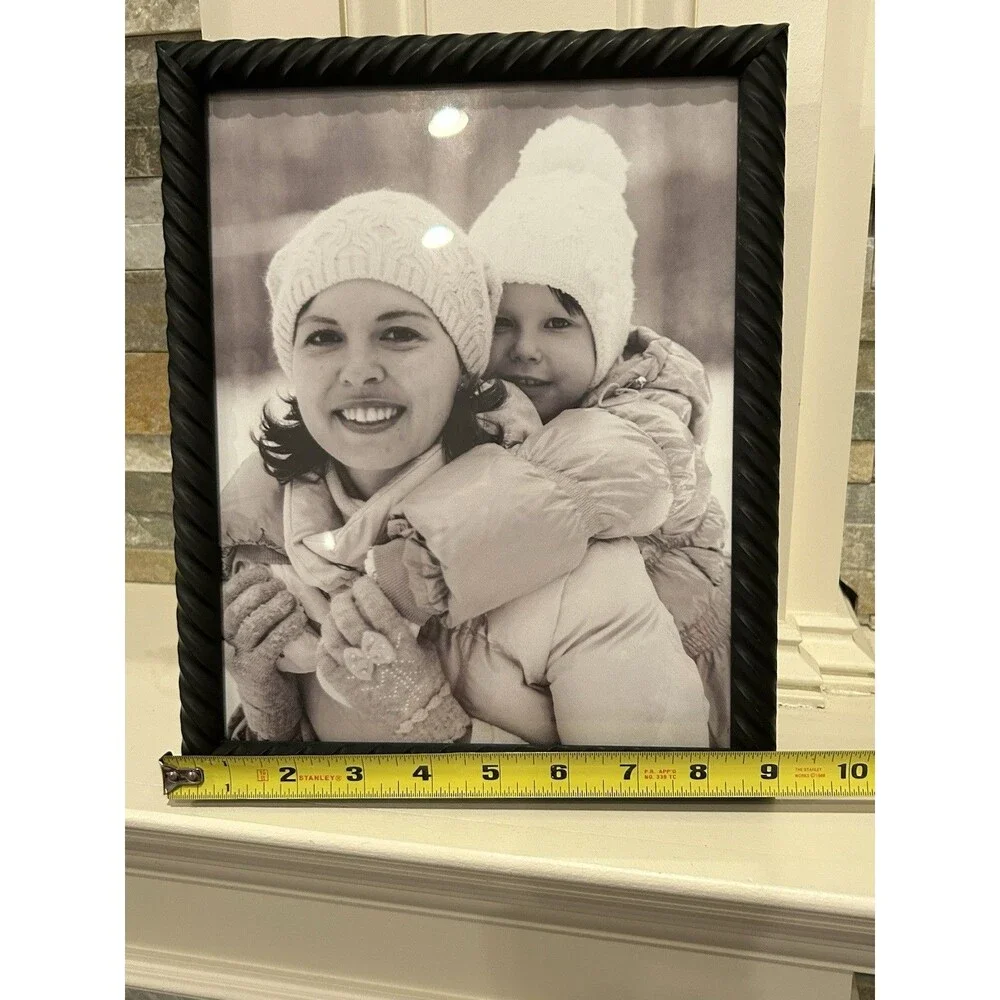 Studio Decor 8x10 Black Matte Plastic Photo Frame, Freestanding Hanging